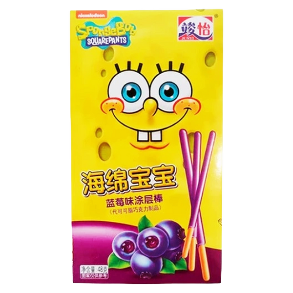 Junyi Spongebob Blueberry Coated Sticks 48g