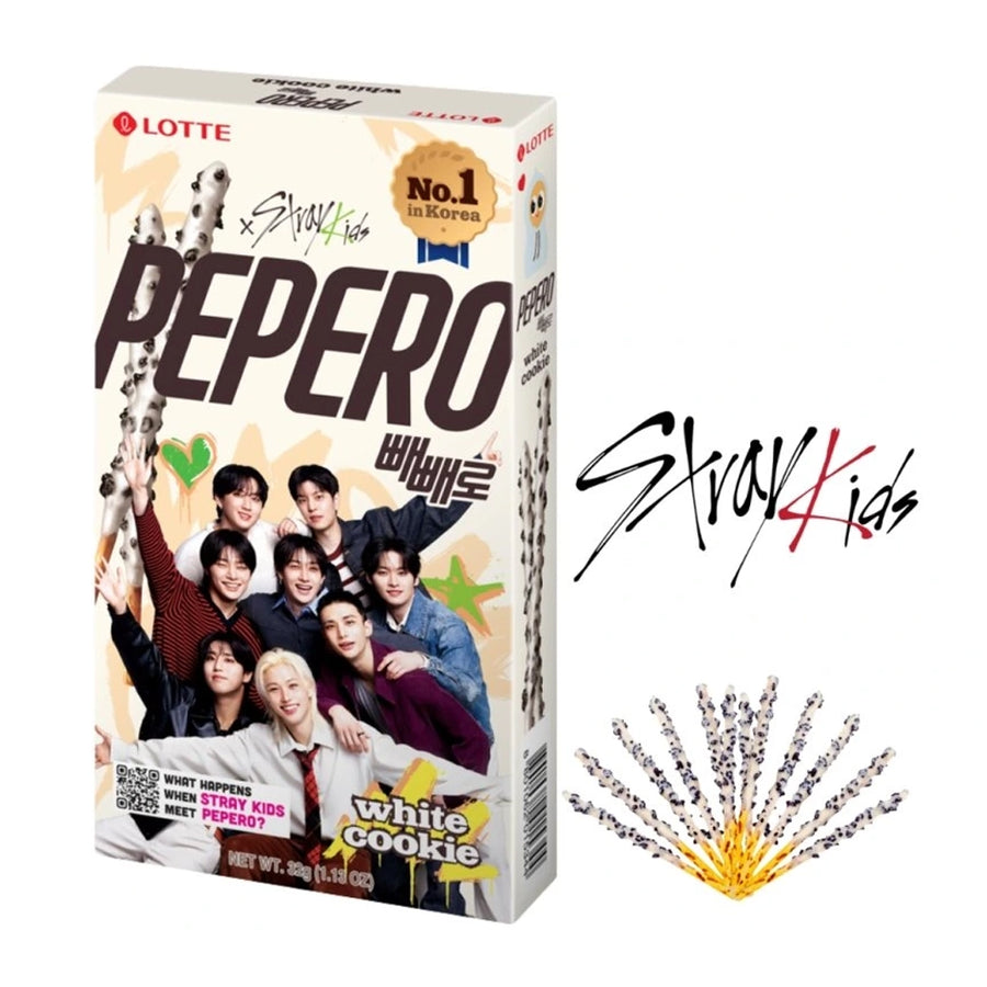 Lotte Pepero Stray Kids White Cookie 32g