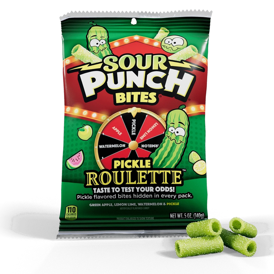 Sour Punch Bites Pickle Roulette 140g