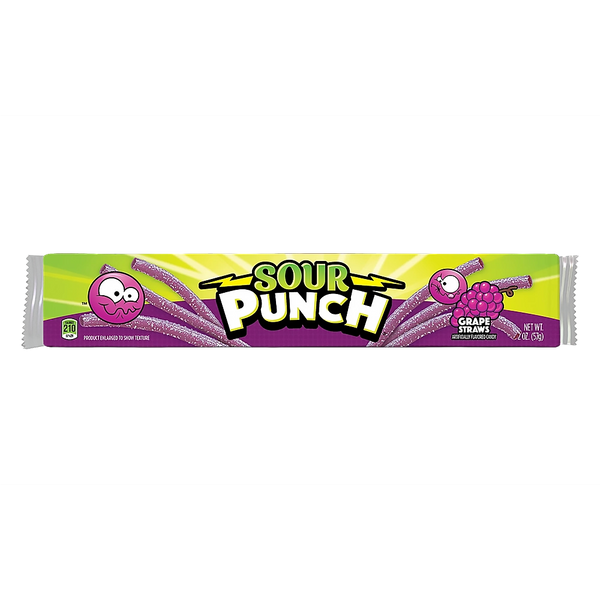 Sour Punch Grape Straws 57g