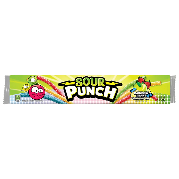 Sour Punch Rainbow Straws 57g