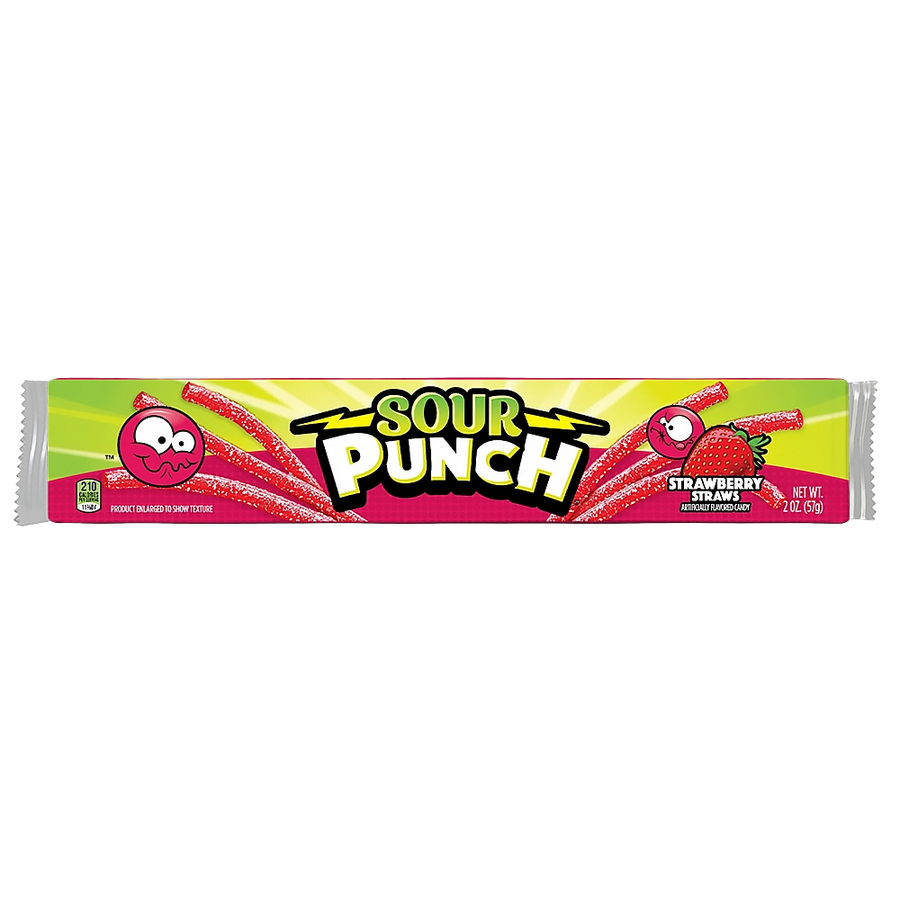 Sour Punch Strawberry Straws 57g