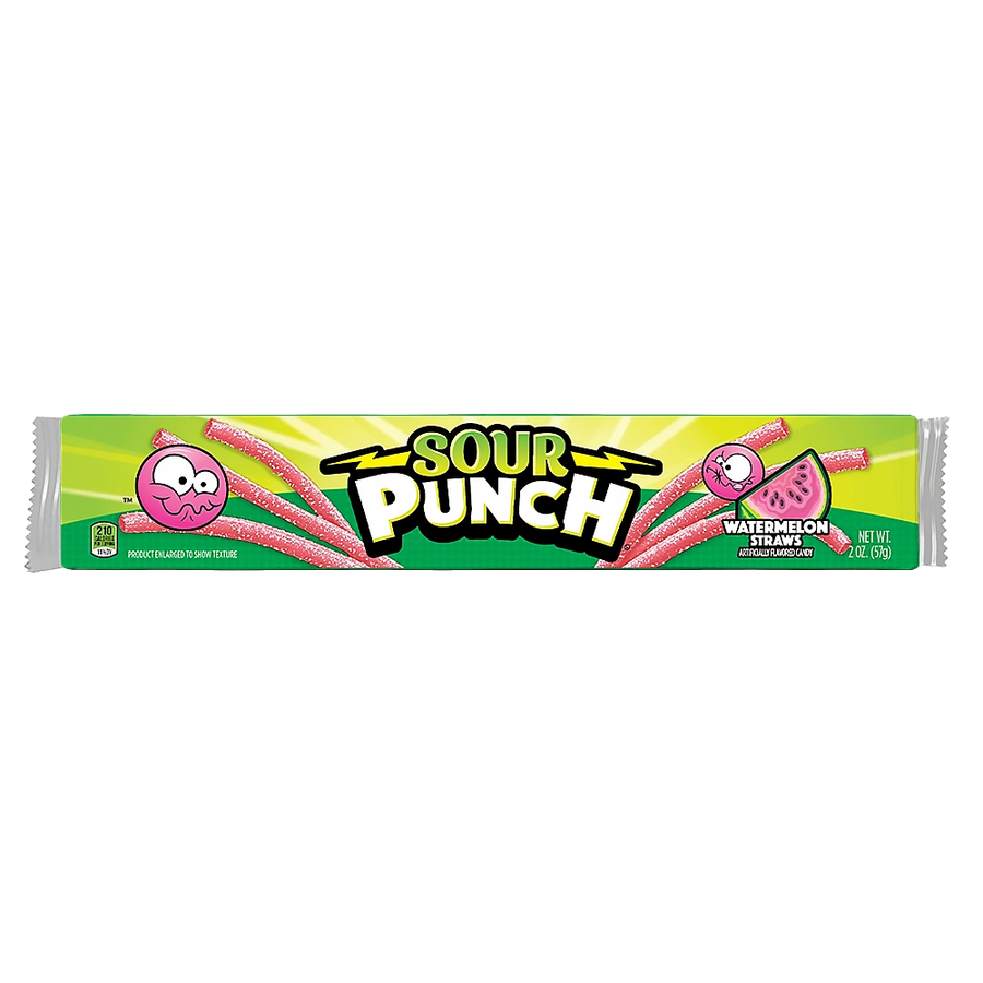 Sour Punch Watermelon Straws 57g