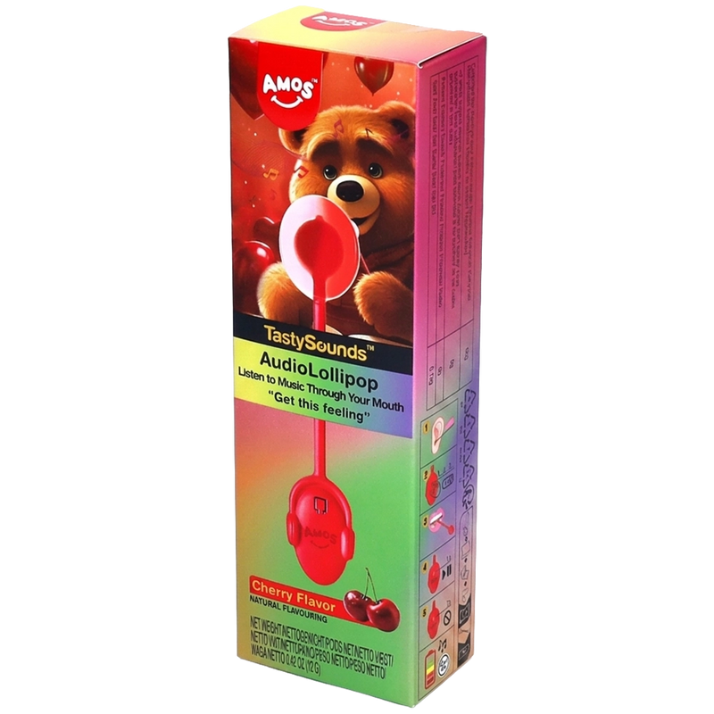 Amos TastySounds Lollipop Cherry - Get the Feeling Music 12g