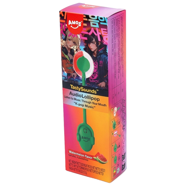 Amos TastySounds Lollipop Watermelon - K-Pop Music 12g