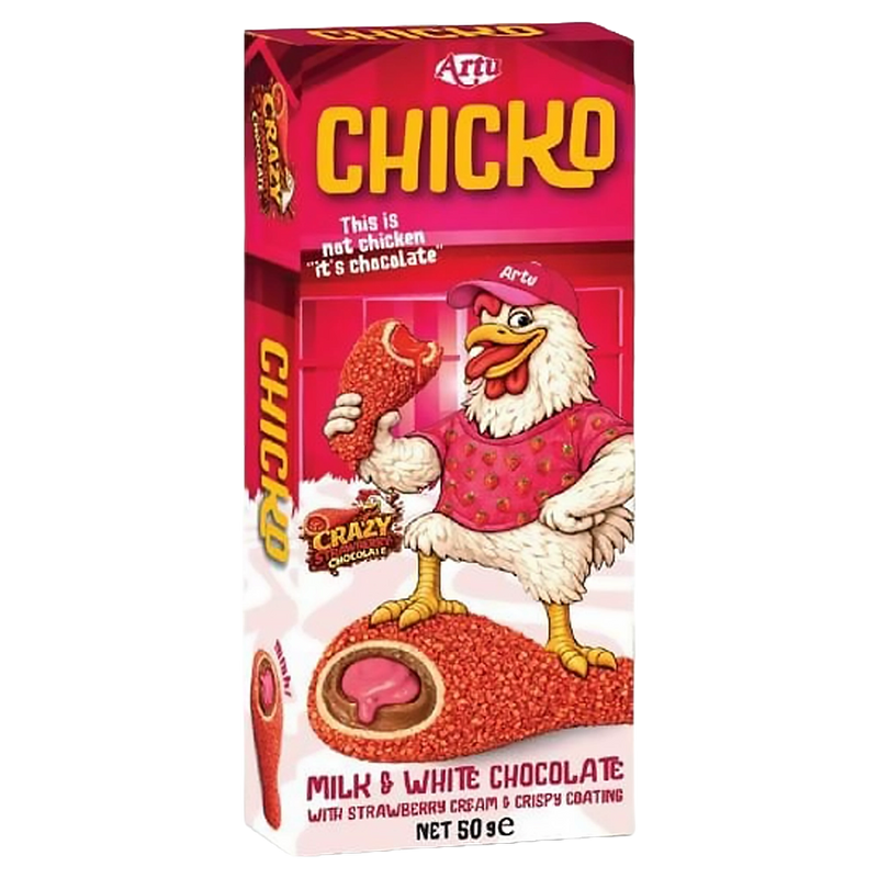 Chicko Chicken Chocolate Strawberry Flavor 50g