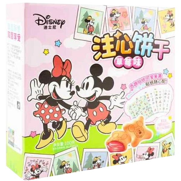 Disney Mickey Mouse Filled Biscuit Strawberry Flavor 100g