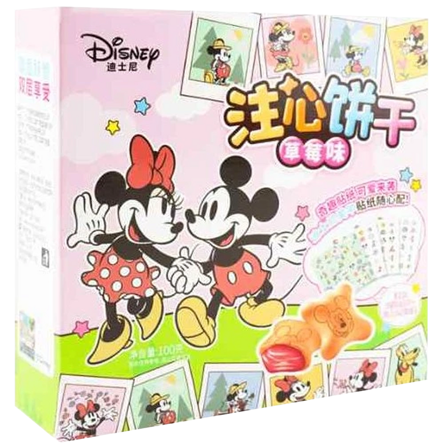Disney Mickey Mouse Filled Biscuit Strawberry Flavor 100g