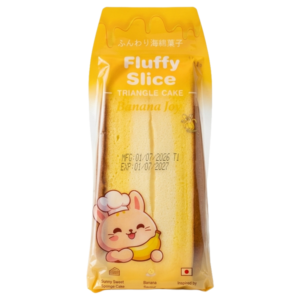 Fluffy Slice Triangle Sponge Cake Banana 95g