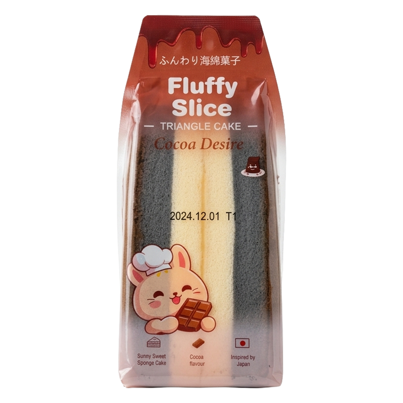 Fluffy Slice Triangle Sponge Cake Chocolate 95g