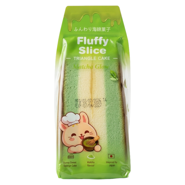 Fluffy Slice Triangle Sponge Cake Matcha 95g