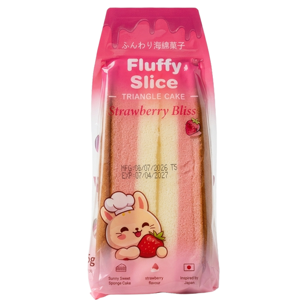 Fluffy Slice Triangle Sponge Cake Strawberry 95g