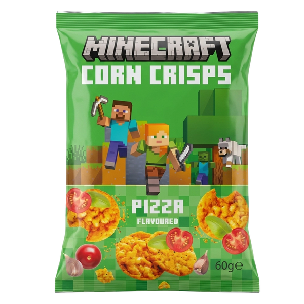Minecraft Corn Crisps Pizza 60g