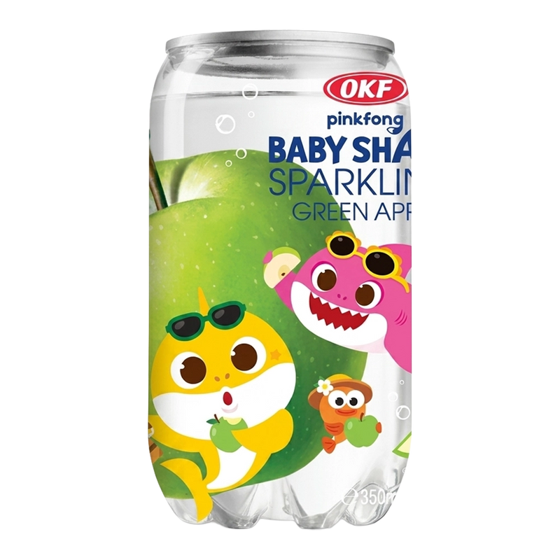 OKF Sparkling Baby Shark Green Apple Drink 350ml KOR