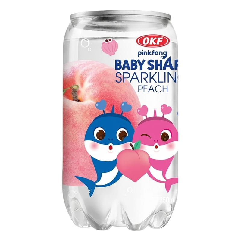 OKF Sparkling Baby Shark Peach Drink 350ml KOR