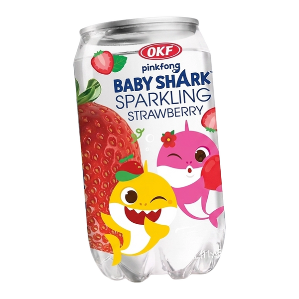 OKF Sparkling Baby Shark Strawberry Drink 350ml KOR