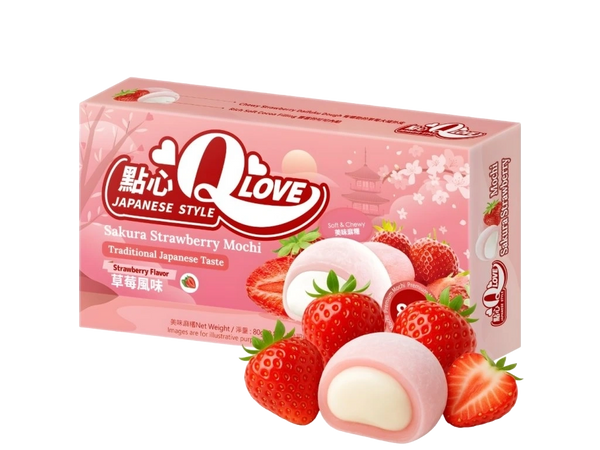 Qlove Sakura Strawberry Mini Mochi 80g