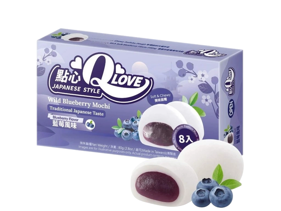 QLove Wild Blueberry Mini Mochi 80g