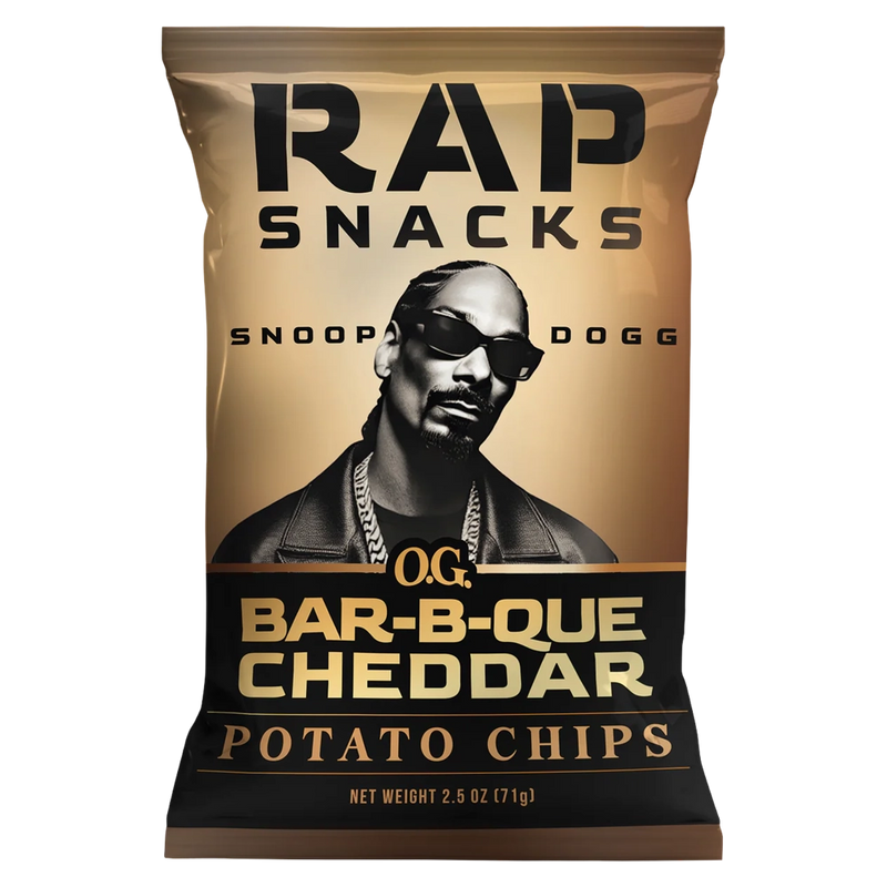 Rap Snacks Snoop Dogg O.G. Bar-B-Que Cheddar Chips 71g USA