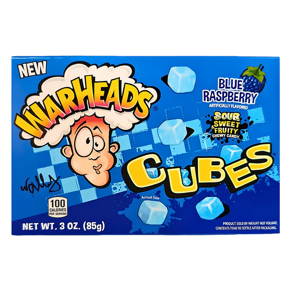 Warheads Cubes Blue Raspberry Theater Box 85g